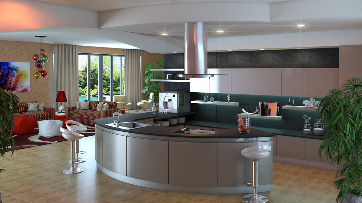 Cucina a vista